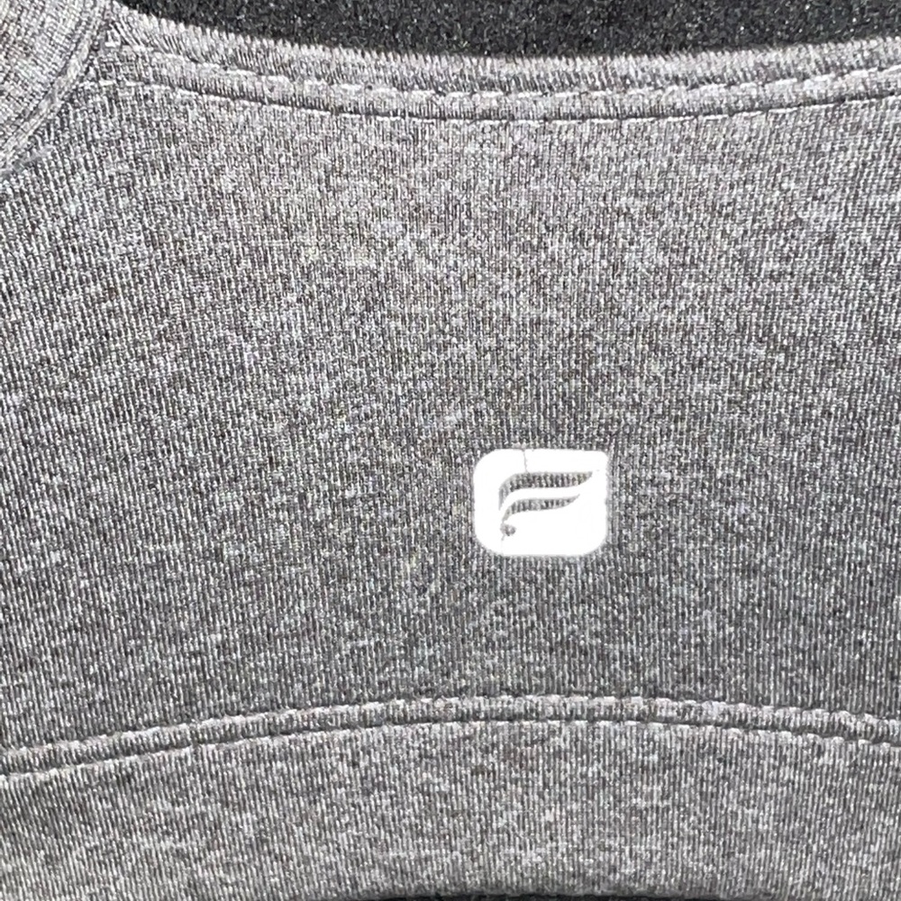 Fabletics Ayni Square Back Sports Bra Size Small Grey Razorback - Picture 4 of 7